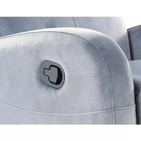 Olimp bársony fotel, 80X72, fekete, szürke