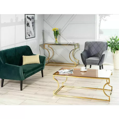 Kenzo A dohányzóasztal, 120X60, aranysárga, borostyán