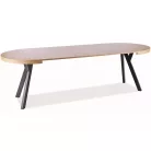 Domingo asztal, 100X100, fekete, tölgy