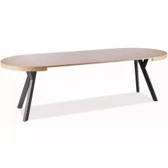 Domingo asztal, 100X100, fekete, tölgy