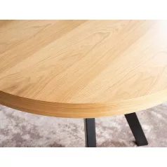 Domingo asztal, 100X100, fekete, tölgy