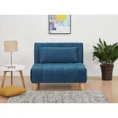 Billy bársonyfotel, 103X94, kék