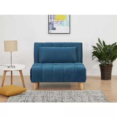 Billy bársonyfotel, 103X94, kék