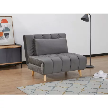 Billy bársonyfotel, 103X94, szürke