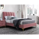 Mirage bársony ágy, 219X165, antik rózsaszín