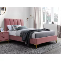 Mirage bársony ágy, 219X165, antik rózsaszín