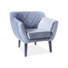 Karo 1 bársony wenge fotel, wenge, szürke