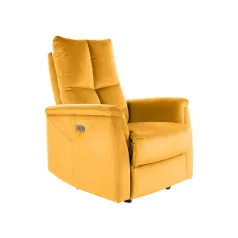 Neptun bársony fotel, 94X76, curry