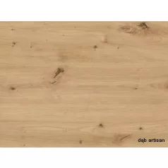 Adam 120 asztal, 120X68, fekete, kézműves tölgy