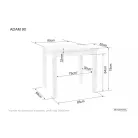 Adam 90 asztal, 90X65, fekete, tölgy