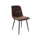 Mila bársony szék, fekete, barna