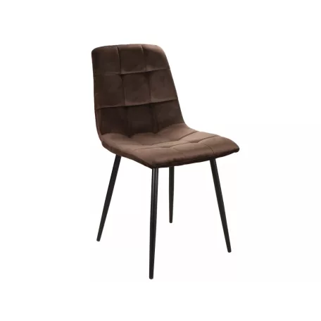 Mila bársony szék, fekete, barna