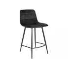 Mila H-2 bársony bárszék, fekete, fekete