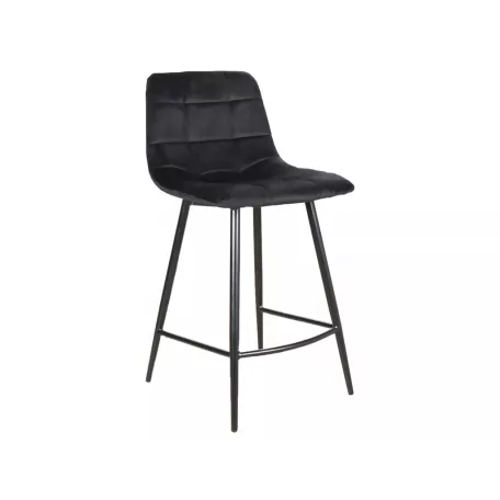 Mila H-2 bársony bárszék, fekete, fekete