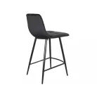 Mila H-2 bársony bárszék, fekete, fekete