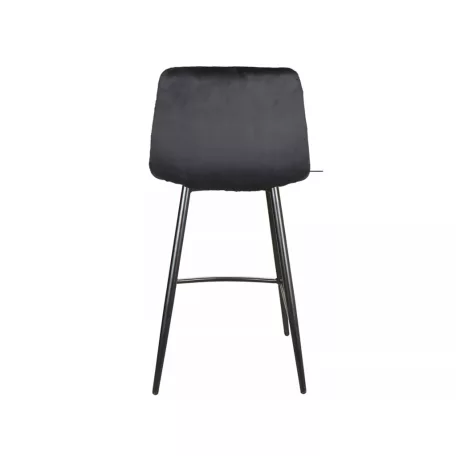 Mila H-2 bársony bárszék, fekete, fekete