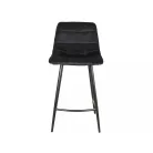 Mila H-2 bársony bárszék, fekete, fekete
