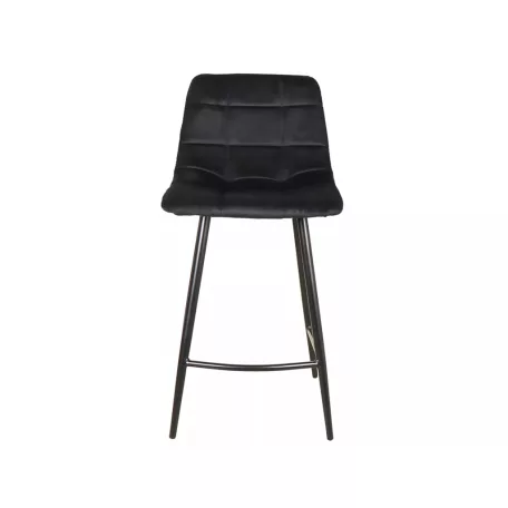 Mila H-2 bársony bárszék, fekete, fekete