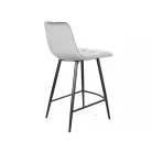 Mila H-2 bársony bárszék, fekete, szürke