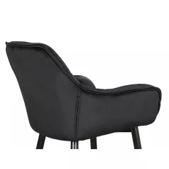 Cherry H-2 bársony bárszék, fekete, fekete