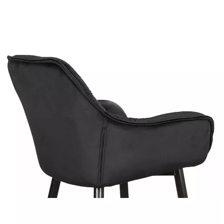 Cherry H-2 bársony bárszék, fekete, fekete