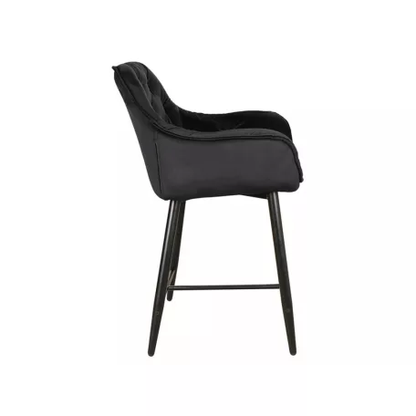 Cherry H-2 bársony bárszék, fekete, fekete