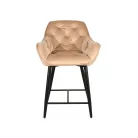 Cherry H-2 bársony bárszék , fekete, bézs