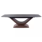 Dolce kerámia asztal, 180X95, dió, szürke