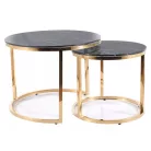 Muse II dohányzóasztal szett, aranysárga, fekete