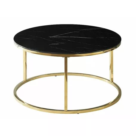 Sabine dohányzóasztal, aranysárga, fekete