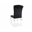 Prince bársony szék, króm, fekete