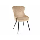 Lotus bársony szék, fekete, bézs