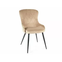 Lotus bársony szék, fekete, bézs