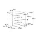 ET-002 éjjeliszekrény Bársony, 50X35, szürke