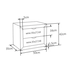 ET-002 éjjeliszekrény Bársony, 50X35, zöld