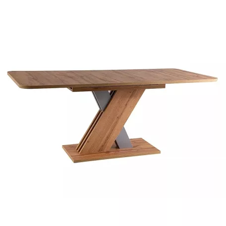 Excel-asztal, 140X85, Wotan tölgy / ezüst, Wotan tölgy / ezüst