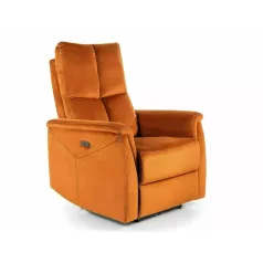   Neptun M Bársony fotel masszázsfunkcióval, 94X76, fekete, fahéj