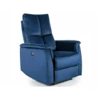 Neptun bársony fotel, 94X76, fekete, tengerészkék