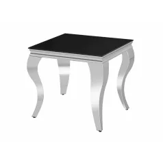 B Prince dohányzóasztal, 55X55, króm, fekete