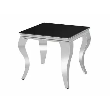 B Prince dohányzóasztal, 55X55, króm, fekete