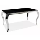 Prince asztal, 180X90, króm, fekete
