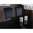 Prince asztal, 180X90, króm, fekete