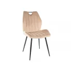 Arco bársony szék, fekete, bézs