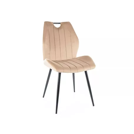Arco bársony szék, fekete, bézs