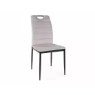 Rip bársony szék, fekete, világos szürke