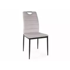 Rip bársony szék, fekete, világos szürke