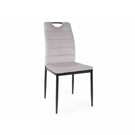 Rip bársony szék, fekete, világos szürke