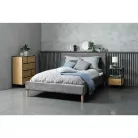 Geo S éjjeliszekrény, 40X40, fekete, tölgy