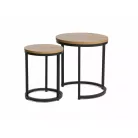 Hola dohányzóasztal szett, fekete, tölgy