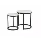 Hola dohányzóasztal szett, fekete, fehér